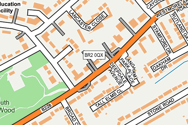 BR2 0QX map - OS OpenMap – Local (Ordnance Survey)