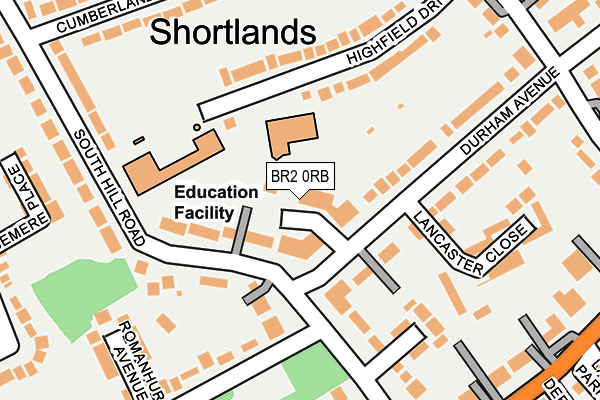 BR2 0RB map - OS OpenMap – Local (Ordnance Survey)