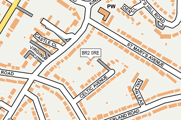 BR2 0RE map - OS OpenMap – Local (Ordnance Survey)