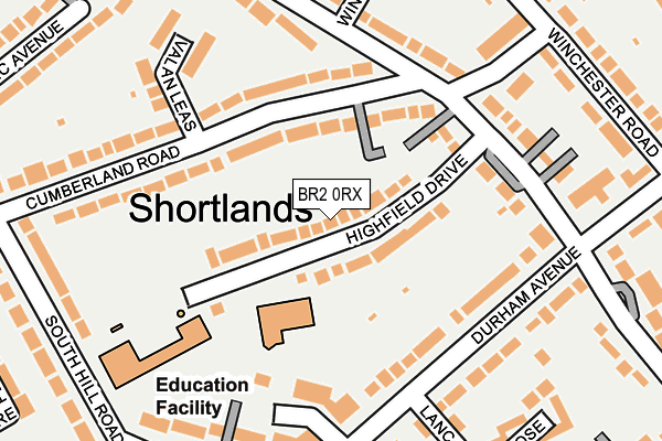 BR2 0RX map - OS OpenMap – Local (Ordnance Survey)