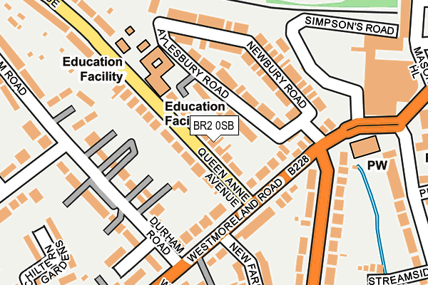 BR2 0SB map - OS OpenMap – Local (Ordnance Survey)