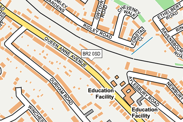 BR2 0SD map - OS OpenMap – Local (Ordnance Survey)