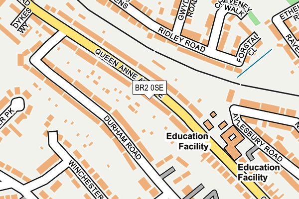 BR2 0SE map - OS OpenMap – Local (Ordnance Survey)