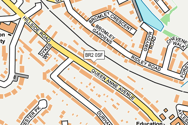 BR2 0SF map - OS OpenMap – Local (Ordnance Survey)