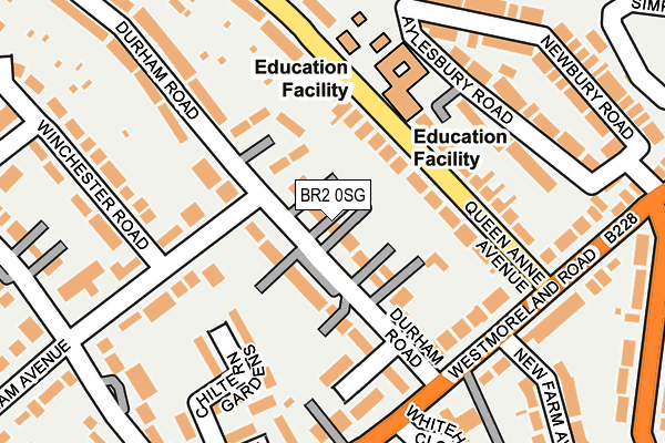 BR2 0SG map - OS OpenMap – Local (Ordnance Survey)