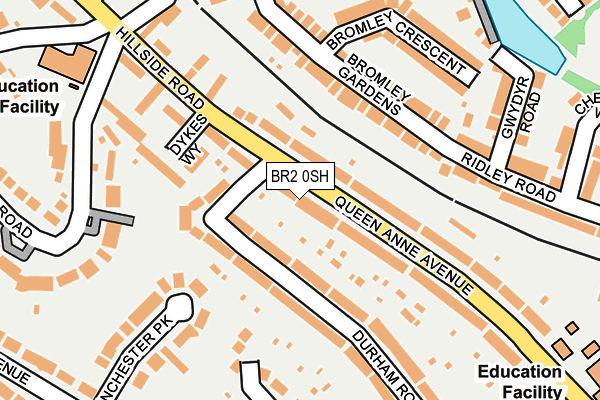 BR2 0SH map - OS OpenMap – Local (Ordnance Survey)