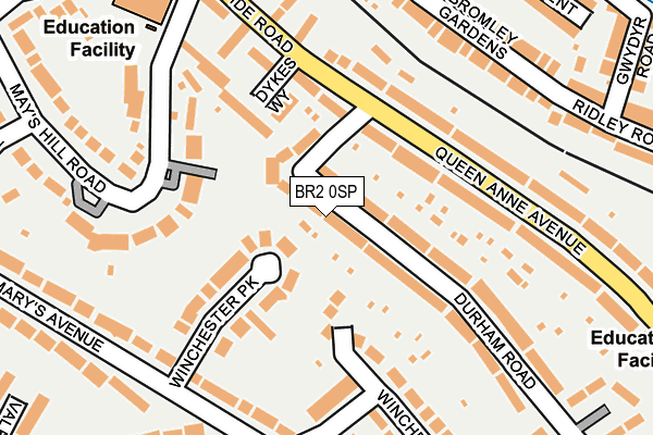 BR2 0SP map - OS OpenMap – Local (Ordnance Survey)