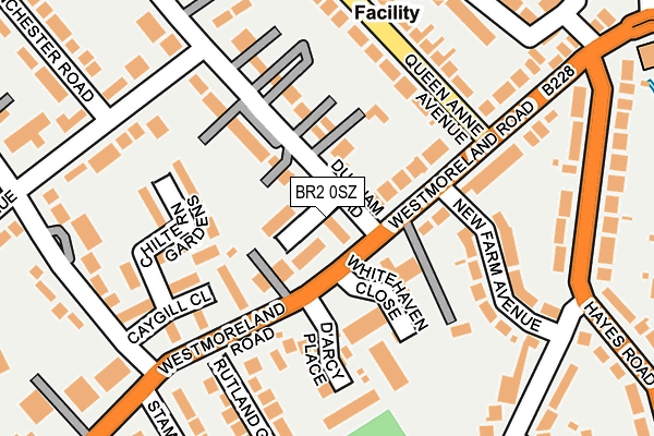 BR2 0SZ map - OS OpenMap – Local (Ordnance Survey)