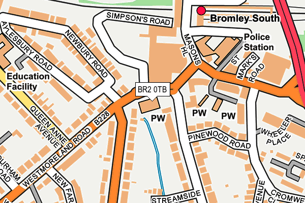BR2 0TB map - OS OpenMap – Local (Ordnance Survey)