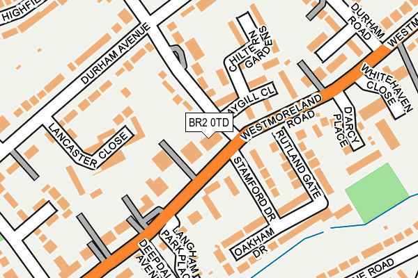 BR2 0TD map - OS OpenMap – Local (Ordnance Survey)