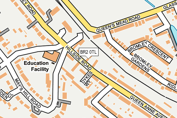 BR2 0TL map - OS OpenMap – Local (Ordnance Survey)