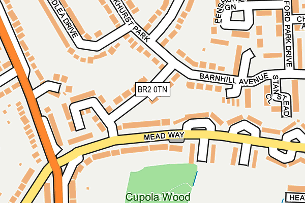 BR2 0TN map - OS OpenMap – Local (Ordnance Survey)