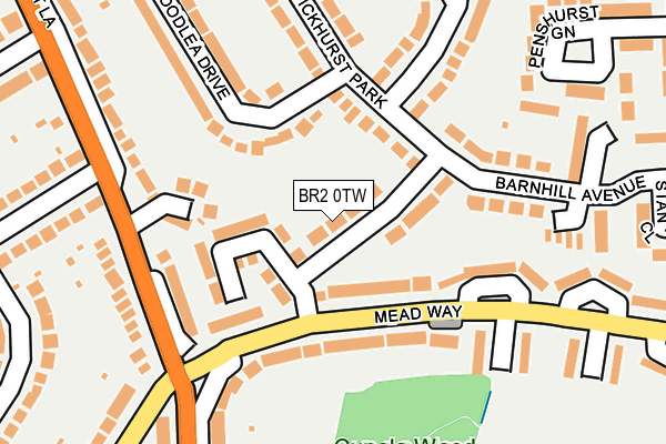 BR2 0TW map - OS OpenMap – Local (Ordnance Survey)