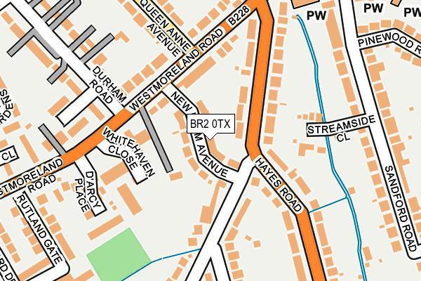 BR2 0TX map - OS OpenMap – Local (Ordnance Survey)
