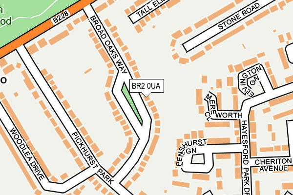 BR2 0UA map - OS OpenMap – Local (Ordnance Survey)