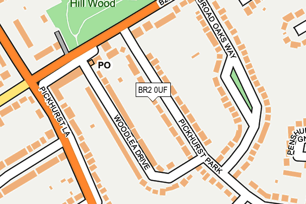 BR2 0UF map - OS OpenMap – Local (Ordnance Survey)