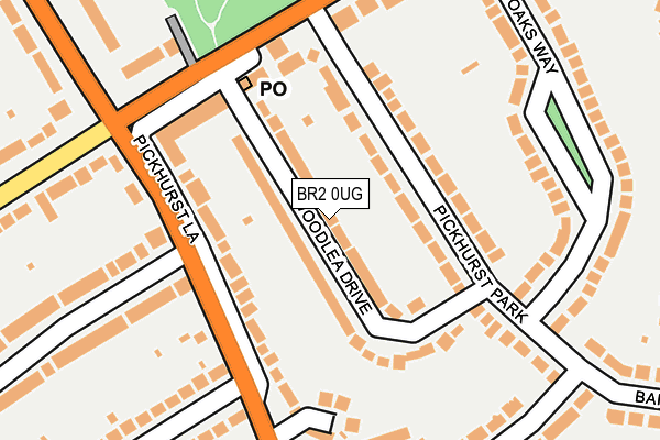 BR2 0UG map - OS OpenMap – Local (Ordnance Survey)