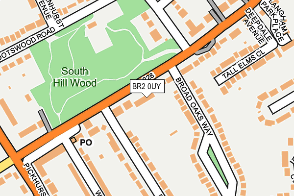 BR2 0UY map - OS OpenMap – Local (Ordnance Survey)