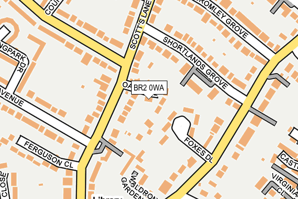 BR2 0WA map - OS OpenMap – Local (Ordnance Survey)