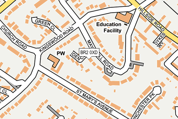 BR2 0XD map - OS OpenMap – Local (Ordnance Survey)