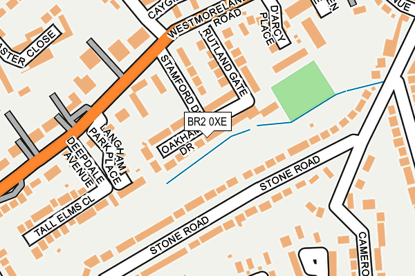BR2 0XE map - OS OpenMap – Local (Ordnance Survey)