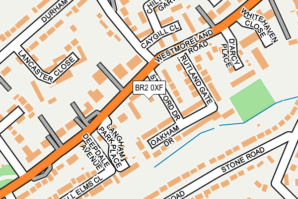BR2 0XF map - OS OpenMap – Local (Ordnance Survey)
