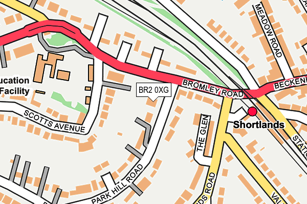 BR2 0XG map - OS OpenMap – Local (Ordnance Survey)