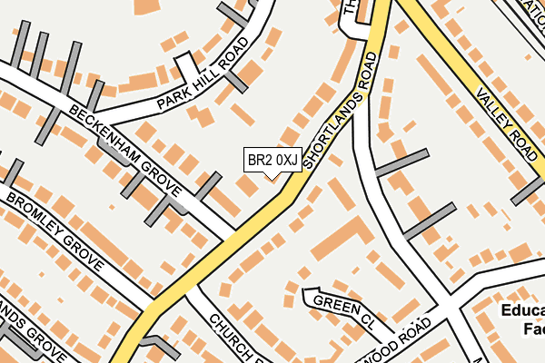 BR2 0XJ map - OS OpenMap – Local (Ordnance Survey)