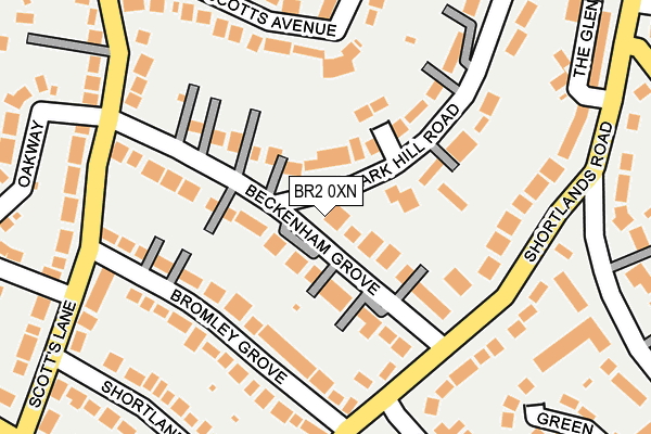 BR2 0XN map - OS OpenMap – Local (Ordnance Survey)