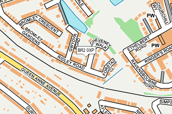 BR2 0XP map - OS OpenMap – Local (Ordnance Survey)