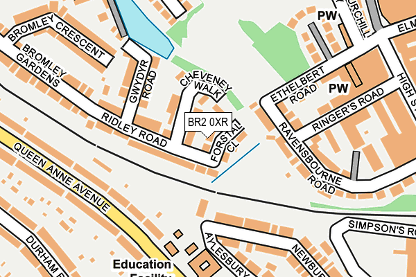 BR2 0XR map - OS OpenMap – Local (Ordnance Survey)