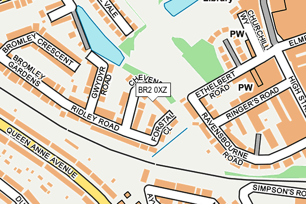 BR2 0XZ map - OS OpenMap – Local (Ordnance Survey)