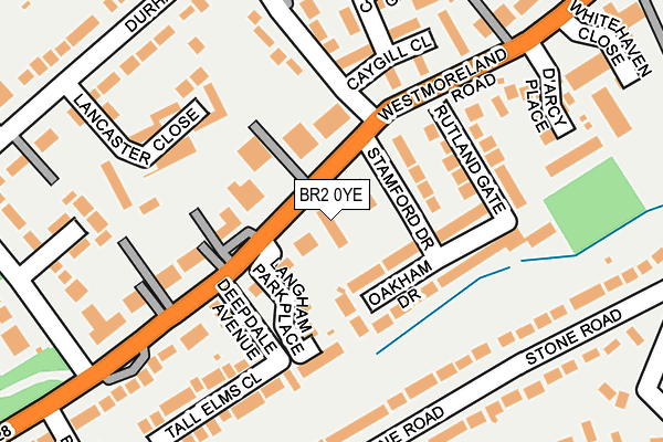 BR2 0YE map - OS OpenMap – Local (Ordnance Survey)