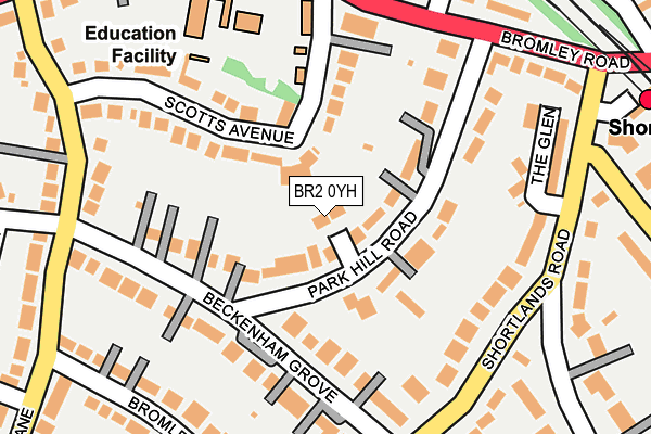 BR2 0YH map - OS OpenMap – Local (Ordnance Survey)