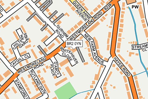 BR2 0YN map - OS OpenMap – Local (Ordnance Survey)