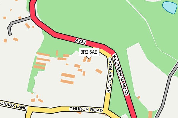 BR2 6AE map - OS OpenMap – Local (Ordnance Survey)