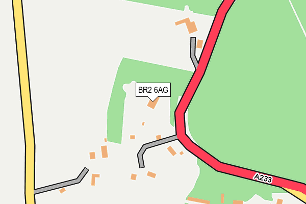 BR2 6AG map - OS OpenMap – Local (Ordnance Survey)