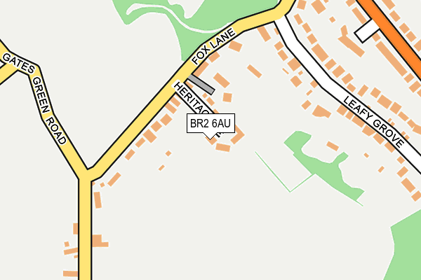 BR2 6AU map - OS OpenMap – Local (Ordnance Survey)