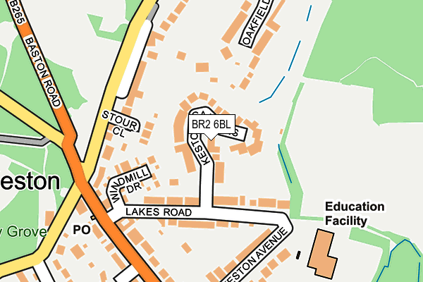 BR2 6BL map - OS OpenMap – Local (Ordnance Survey)