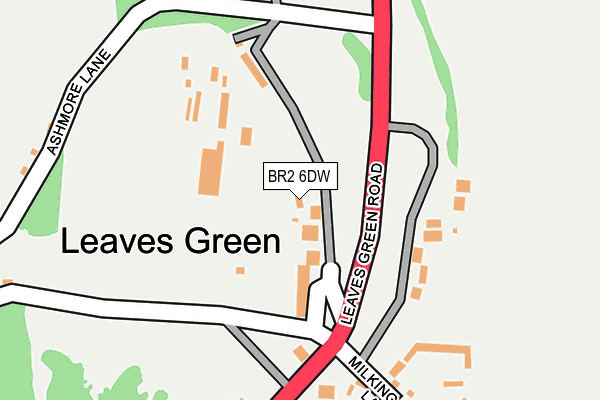 BR2 6DW map - OS OpenMap – Local (Ordnance Survey)