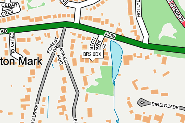 BR2 6DX map - OS OpenMap – Local (Ordnance Survey)