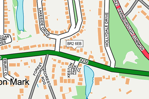 BR2 6EB map - OS OpenMap – Local (Ordnance Survey)