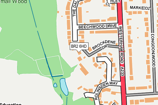 BR2 6HD map - OS OpenMap – Local (Ordnance Survey)