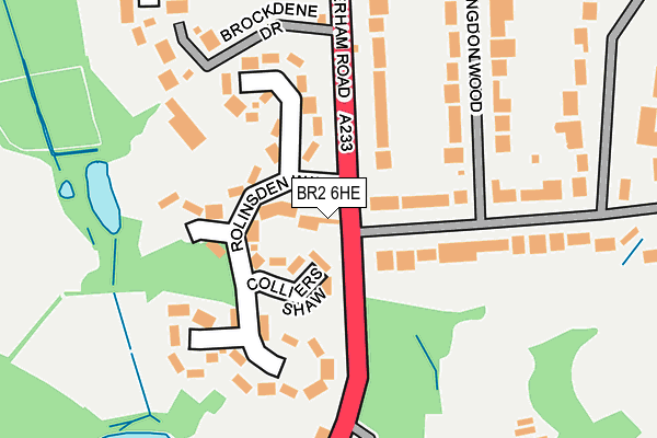 BR2 6HE map - OS OpenMap – Local (Ordnance Survey)