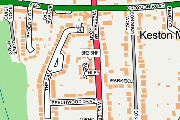 BR2 6HF map - OS OpenMap – Local (Ordnance Survey)
