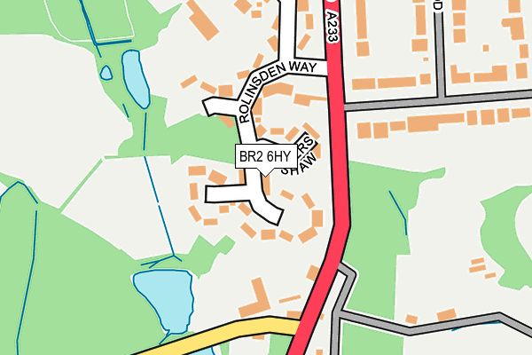 BR2 6HY map - OS OpenMap – Local (Ordnance Survey)