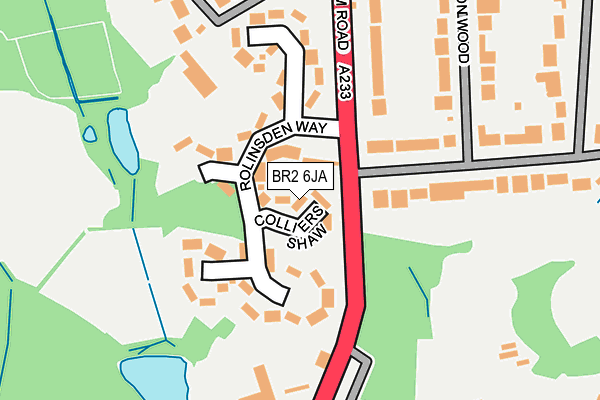 BR2 6JA map - OS OpenMap – Local (Ordnance Survey)