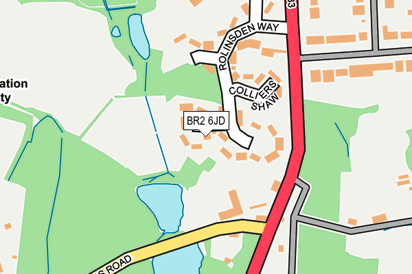 BR2 6JD map - OS OpenMap – Local (Ordnance Survey)