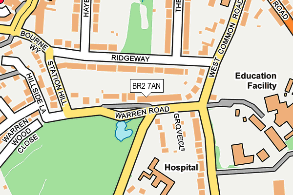 BR2 7AN map - OS OpenMap – Local (Ordnance Survey)