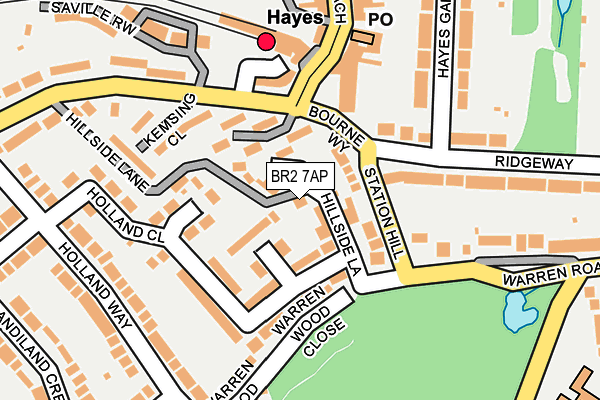 BR2 7AP map - OS OpenMap – Local (Ordnance Survey)